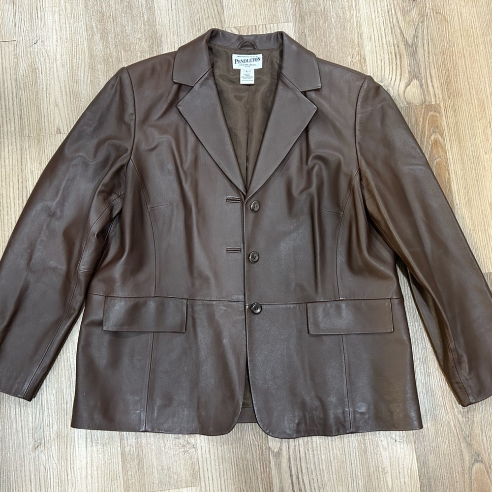 Pendleton Brown Leather Jacket - Picture 4 of 5